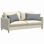 Cuscini da Divano 2 pcs Grigio chiaro 80 x 40 cm Tessuto