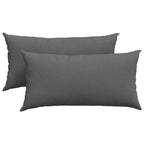 Cuscini da Divano 2 pcs Grigio scuro 80 x 40 cm Tessuto