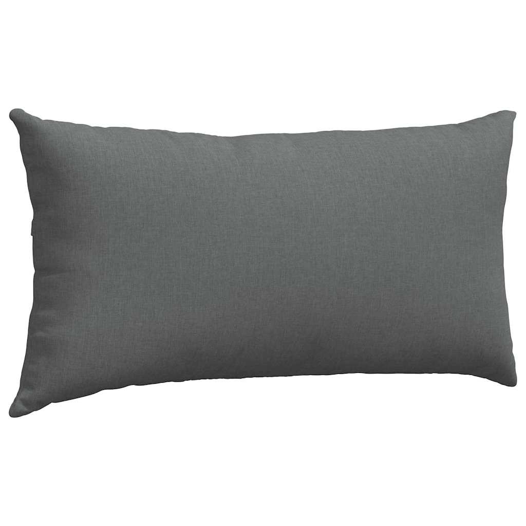 Cuscini da Divano 2 pcs Grigio scuro 80 x 40 cm Tessuto