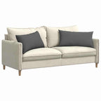 Cuscini da Divano 2 pcs Grigio scuro 80 x 40 cm Tessuto