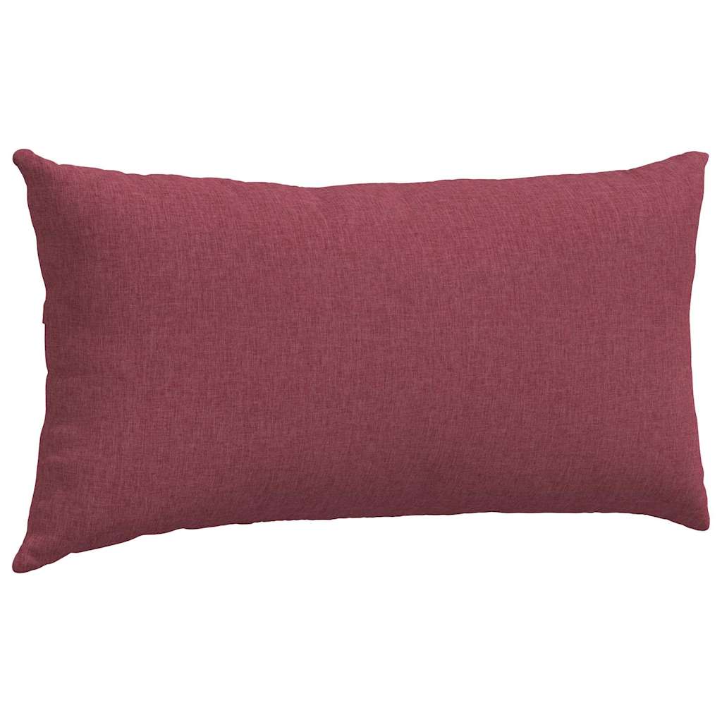 Cuscini da Divano 2 pcs Rosso Vino 80 x 40 cm Tessuto