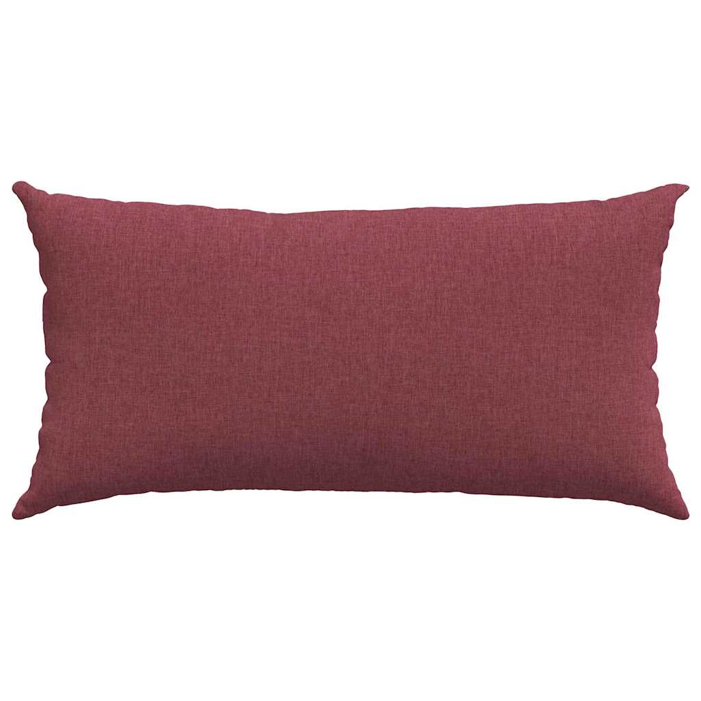 Cuscini da Divano 2 pcs Rosso Vino 80 x 40 cm Tessuto