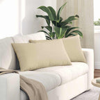 Cuscini da Divano 2 pcs Crema 80 x 40 cm Tessuto