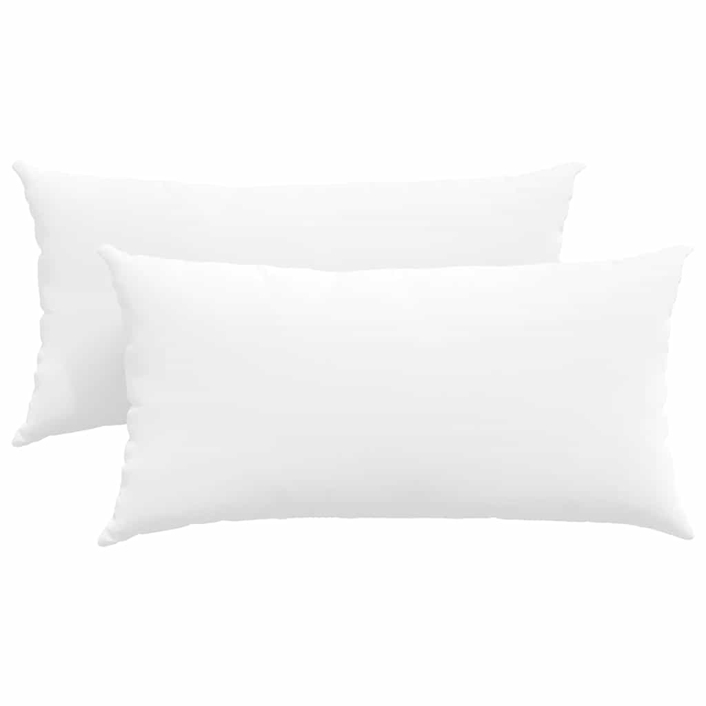 Cuscini da Divano 2 pcs Bianco 80 x 40 cm Tessuto
