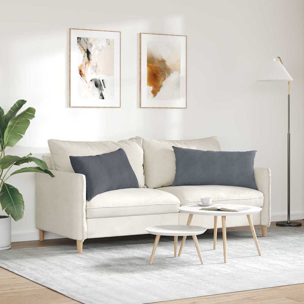 Cuscini da Divano 2 pcs Grigio scuro 80 x 40 cm