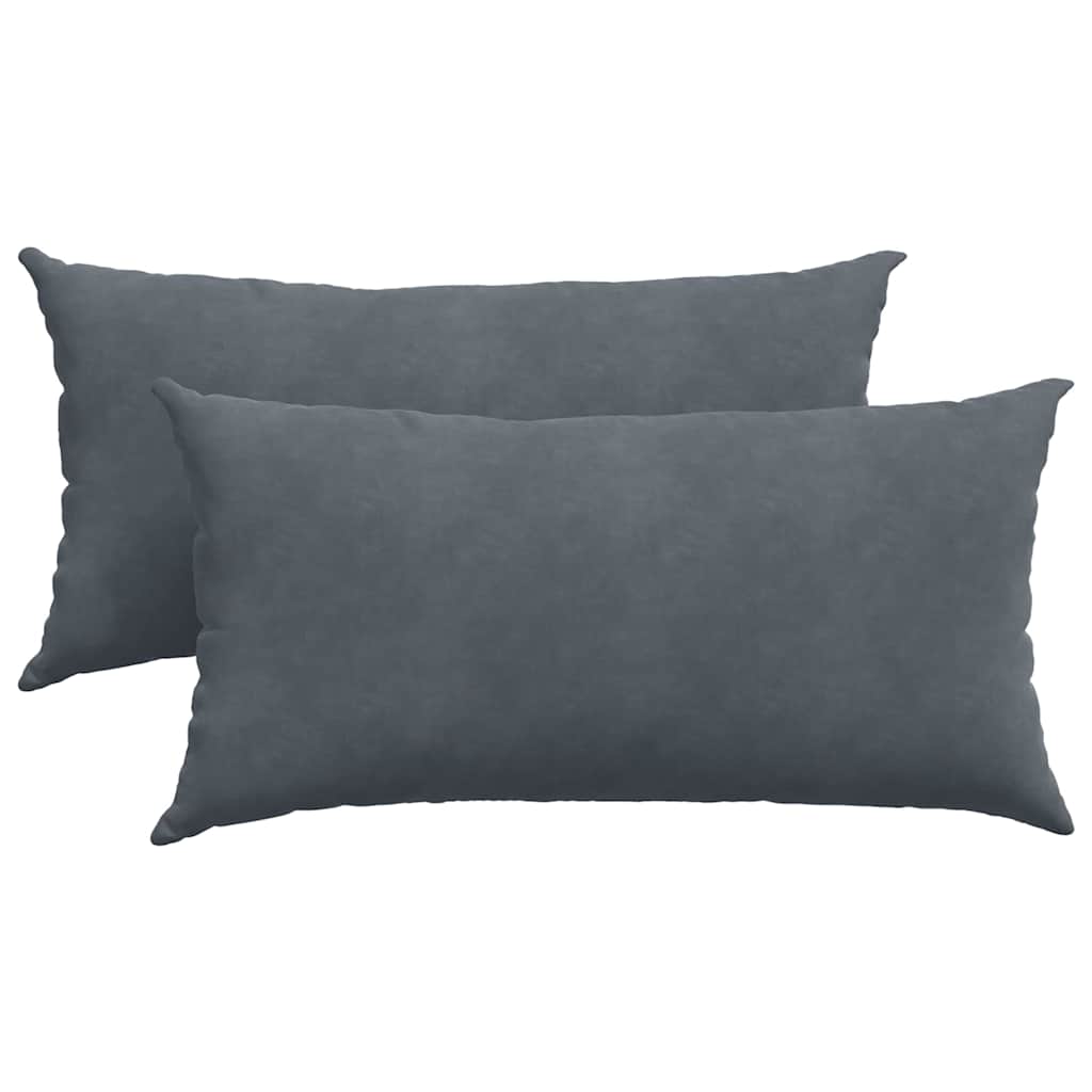 Cuscini da Divano 2 pcs Grigio scuro 80 x 40 cm