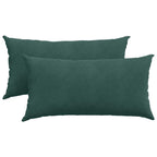 Cuscini da Divano 2 pcs Verde Scuro 80 x 40 cm Tessuto in Cords