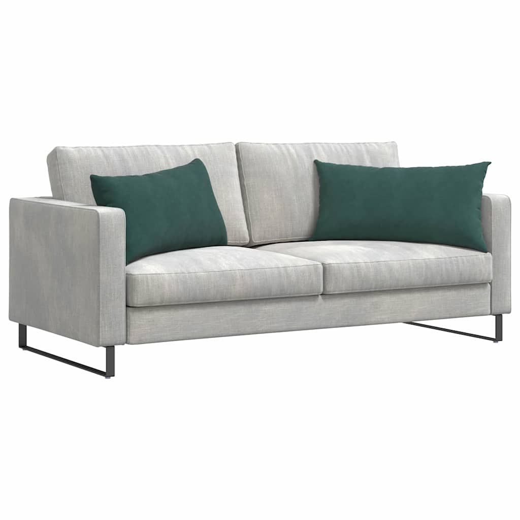 Cuscini da Divano 2 pcs Verde Scuro 80 x 40 cm Tessuto in Cords