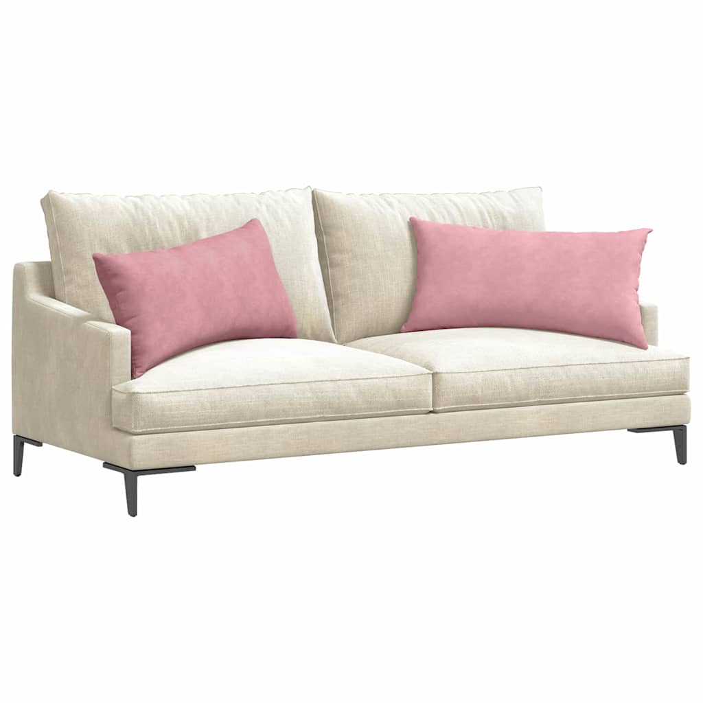 Cuscini da Divano 2 pcs Rosa 80 x 40 cm Tessuto in Cords