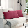 Cuscini da Divano 2 pcs Rosso Vino 80 x 40 cm Tessuto in Cords