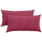 Cuscini da Divano 2 pcs Rosso Vino 80 x 40 cm Tessuto in Cords