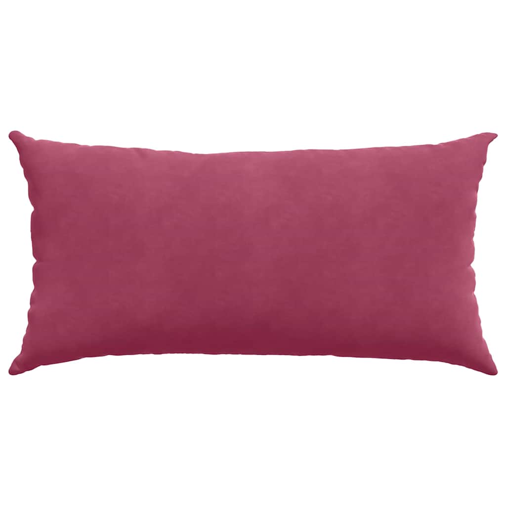 Cuscini da Divano 2 pcs Rosso Vino 80 x 40 cm Tessuto in Cords