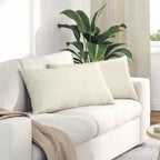 Cuscini da Divano 2 pcs Crema 80 x 40 cm Tessuto in Cords