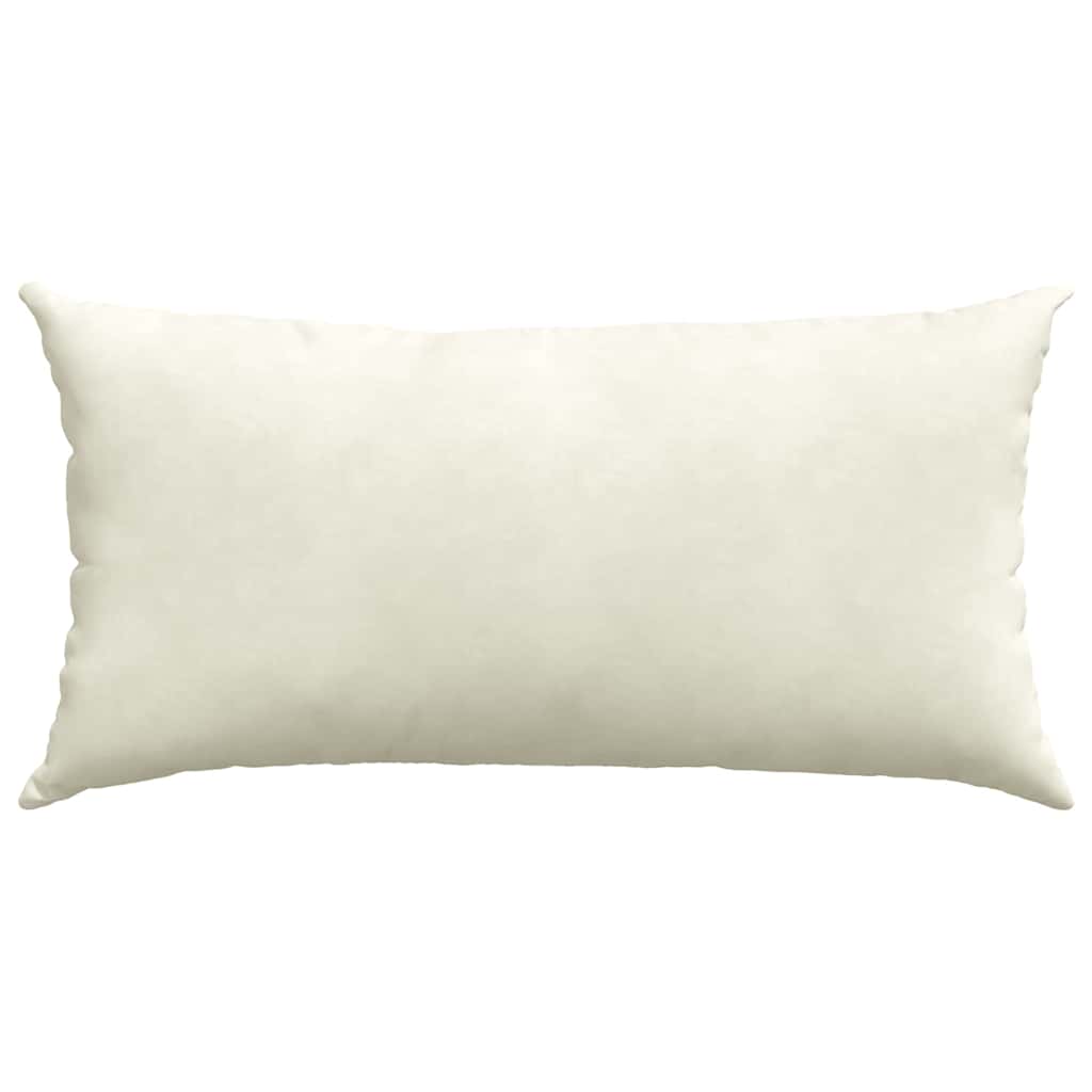 Cuscini da Divano 2 pcs Crema 80 x 40 cm Tessuto in Cords