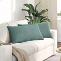 Cuscini da Divano 2 pcs Verde Mare 80 x 40 cm Tessuto in Cords
