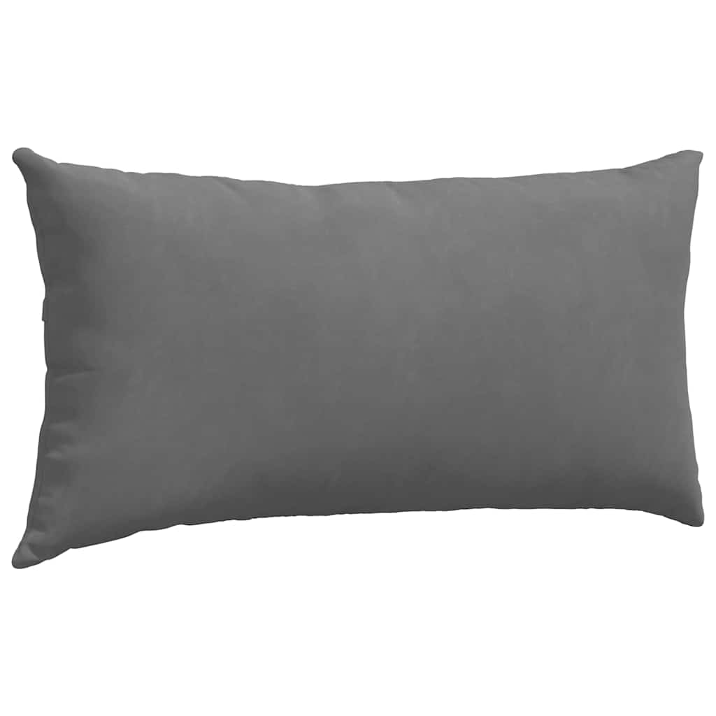 Cuscini da Divano 2 pcs Grigio scuro 80 x 40 cm Tessuto