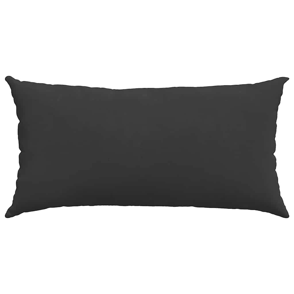 Cuscini da Divano 2 pcs Nero 80 x 40 cm Tessuto