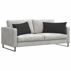 Cuscini da Divano 2 pcs Nero 80 x 40 cm Tessuto