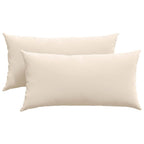 Cuscini da Divano 2 pcs Beige 80 x 40 cm Tessuto