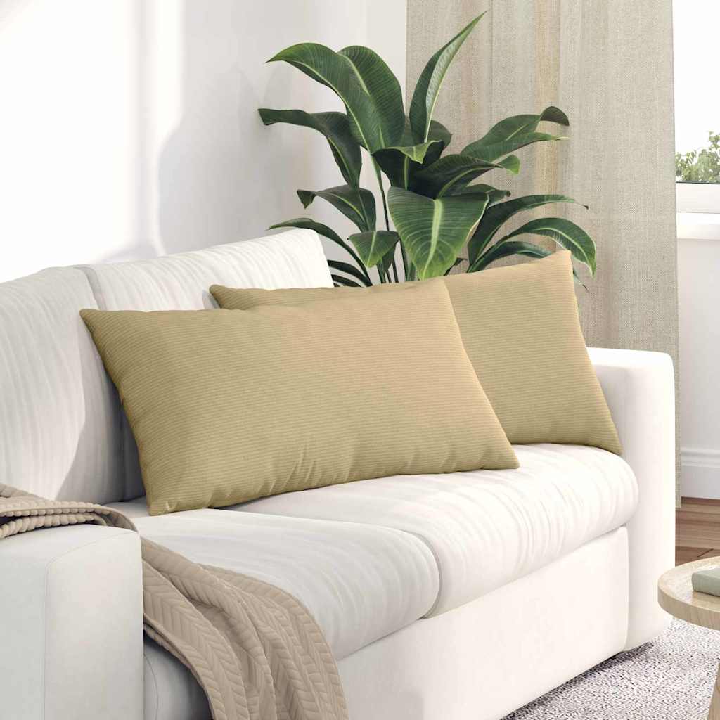 Cuscini da Divano 2 pcs Grigio Verde 80 x 40 cm