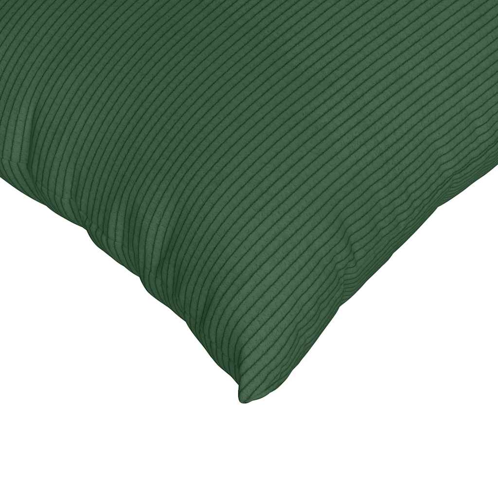 Cuscini da Divano 2 pcs Verde Scuro 80 x 40 cm Tessuto in Cords