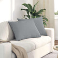 Cuscini da Divano 2 pcs Grigio chiaro 70 x 50 cm Tessuto