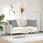 Cuscini da Divano 2 pcs Grigio chiaro 70 x 50 cm Tessuto