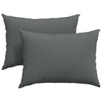Cuscini da Divano 2 pcs Grigio scuro 70 x 50 cm Tessuto