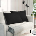 Cuscini da Divano 2 pcs Nero 70 x 50 cm Tessuto