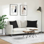Cuscini da Divano 2 pcs Nero 70 x 50 cm Tessuto