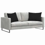 Cuscini da Divano 2 pcs Nero 70 x 50 cm Tessuto