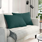 Cuscini da Divano 2 pcs Verde Scuro 70 x 50 cm Tessuto