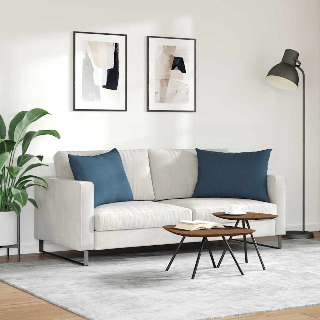 Cuscini da Divano 2 pcs Blu 70 x 50 cm Tessuto
