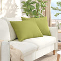 Cuscini da Divano 2 pcs Verde chiaro 70 x 50 cm Tessuto