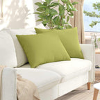 Cuscini da Divano 2 pcs Verde chiaro 70 x 50 cm Tessuto