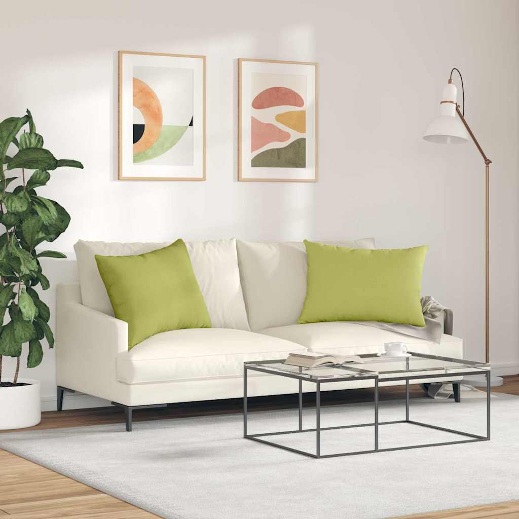 Cuscini da Divano 2 pcs Verde chiaro 70 x 50 cm Tessuto