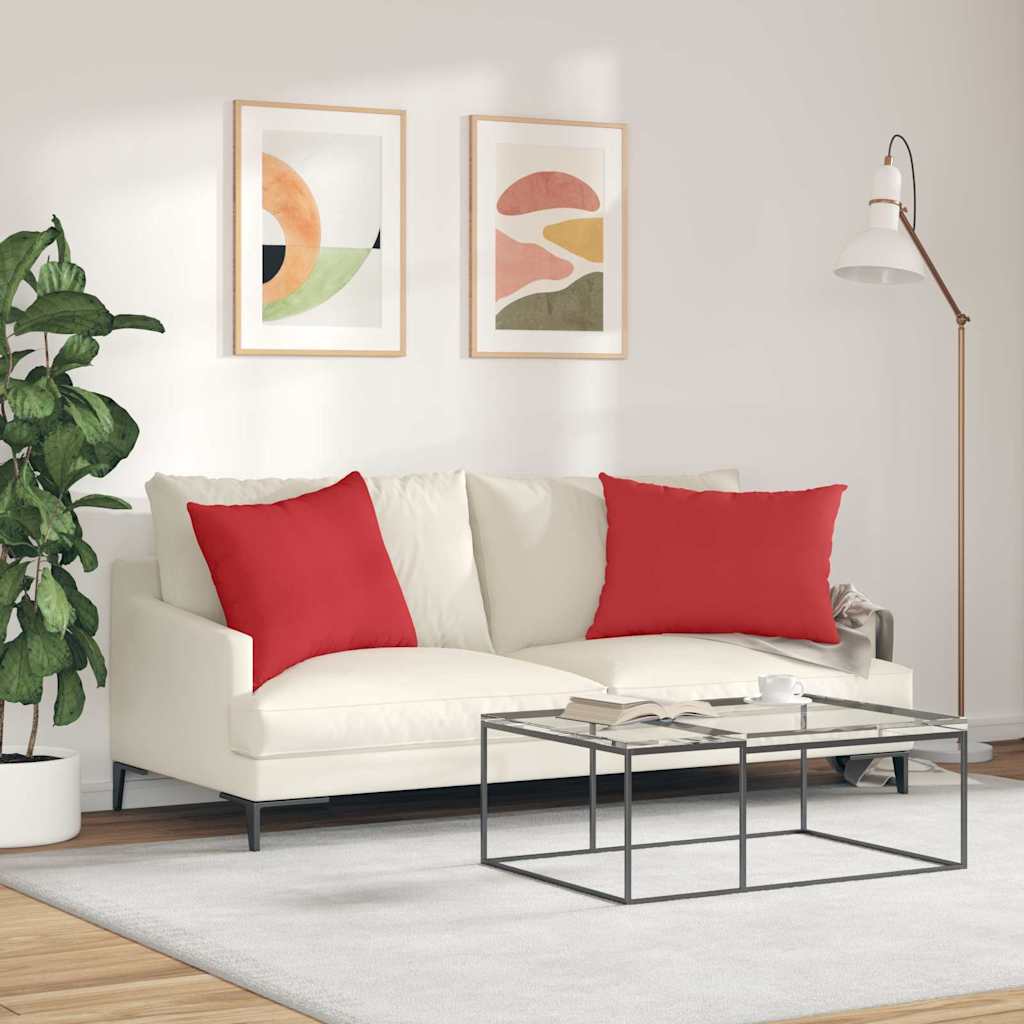 Cuscini da Divano 2 pcs Rosso 70 x 50 cm Tessuto