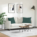 Cuscini da Divano 2 pcs Verde Scuro 70 x 50 cm Tessuto in Cords