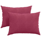 Cuscini da Divano 2 pcs Rosso Vino 70 x 50 cm Tessuto in Cords