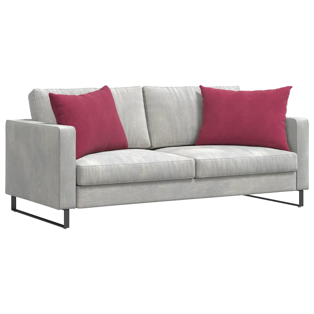 Cuscini da Divano 2 pcs Rosso Vino 70 x 50 cm Tessuto in Cords