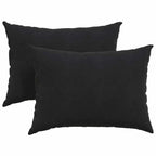 Cuscini da Divano 2 pcs Nero 70 x 50 cm Tessuto in Cords