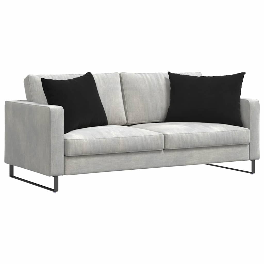 Cuscini da Divano 2 pcs Nero 70 x 50 cm Tessuto in Cords