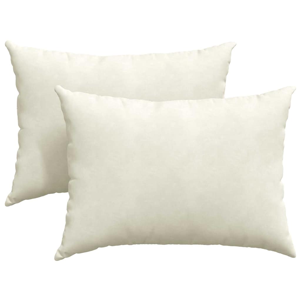 Cuscini da Divano 2 pcs Crema 70 x 50 cm Tessuto in Cords