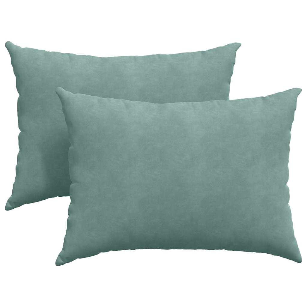 Cuscini da Divano 2 pcs Verde Mare 70 x 50 cm Tessuto in Cords