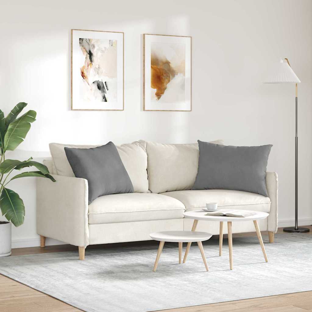 Cuscini da Divano 2 pcs Grigio scuro 70 x 50 cm Tessuto