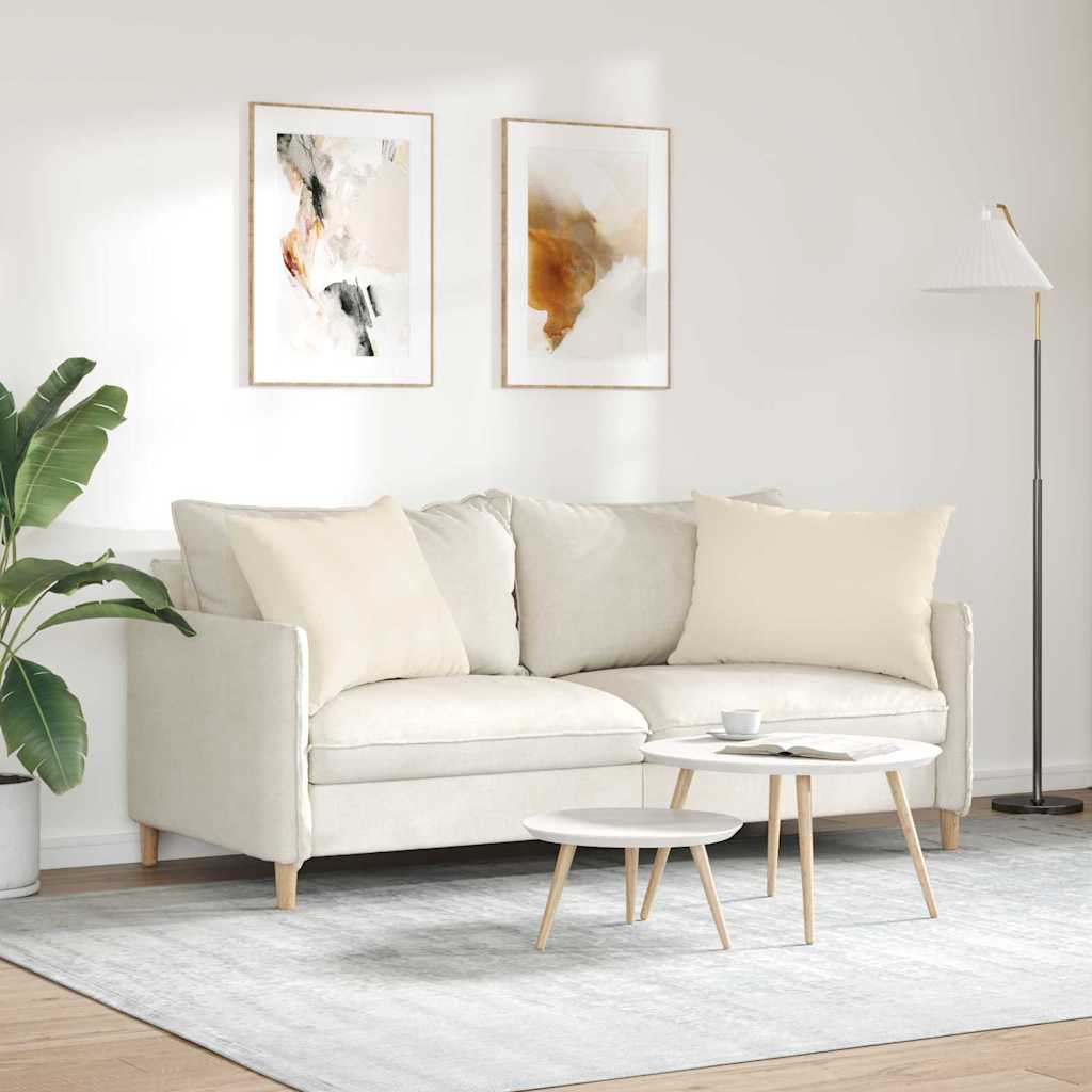 Cuscini da Divano 2 pcs Beige 70 x 50 cm Tessuto