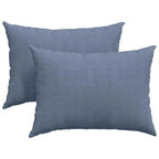 Cuscini da Divano 2 pcs Blu 70 x 50 cm Tessuto in Cords