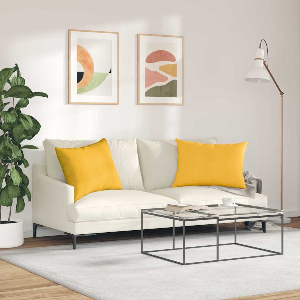 Cuscini da Divano 2 pcs Giallo Chiaro 70 x 50 cm