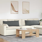 Cuscini da Divano 2 pcs Grigio scuro 120 x 40 cm Tessuto