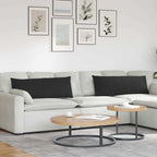 Cuscini da Divano 2 pcs Nero 120 x 40 cm Tessuto